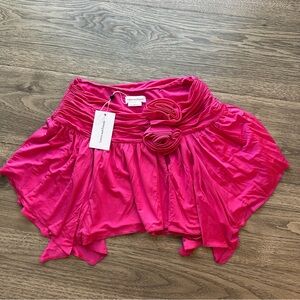 Lovers & Friends Casey Mini Skirt in Hot Pink